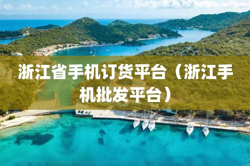 浙江省手机订货平台（浙江手机批发平台）